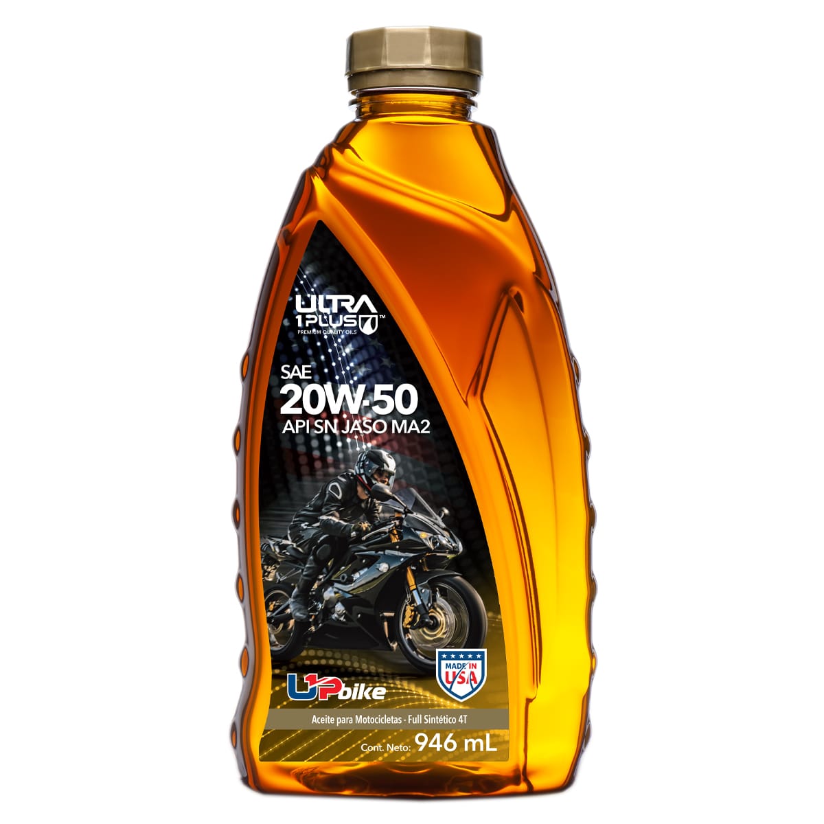 20w-50 api jaso bot Aceite de Moto 4T 20W-50 Full Sintético